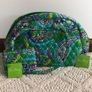 Vera Bradley Medium Bowler with Coin Purse Emerald Paisley